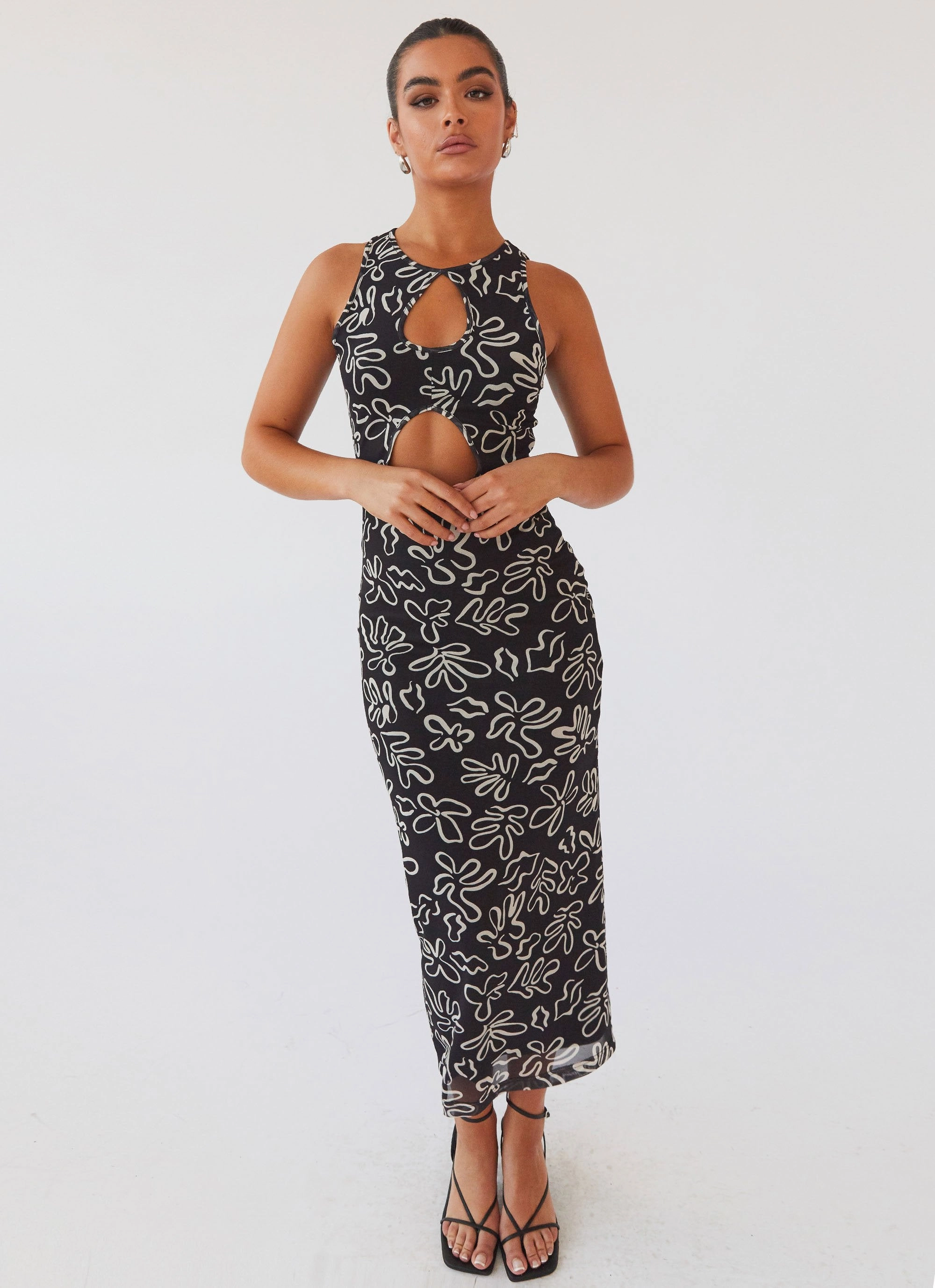 All Eyes On Me Maxi Dress - Petal Gloom