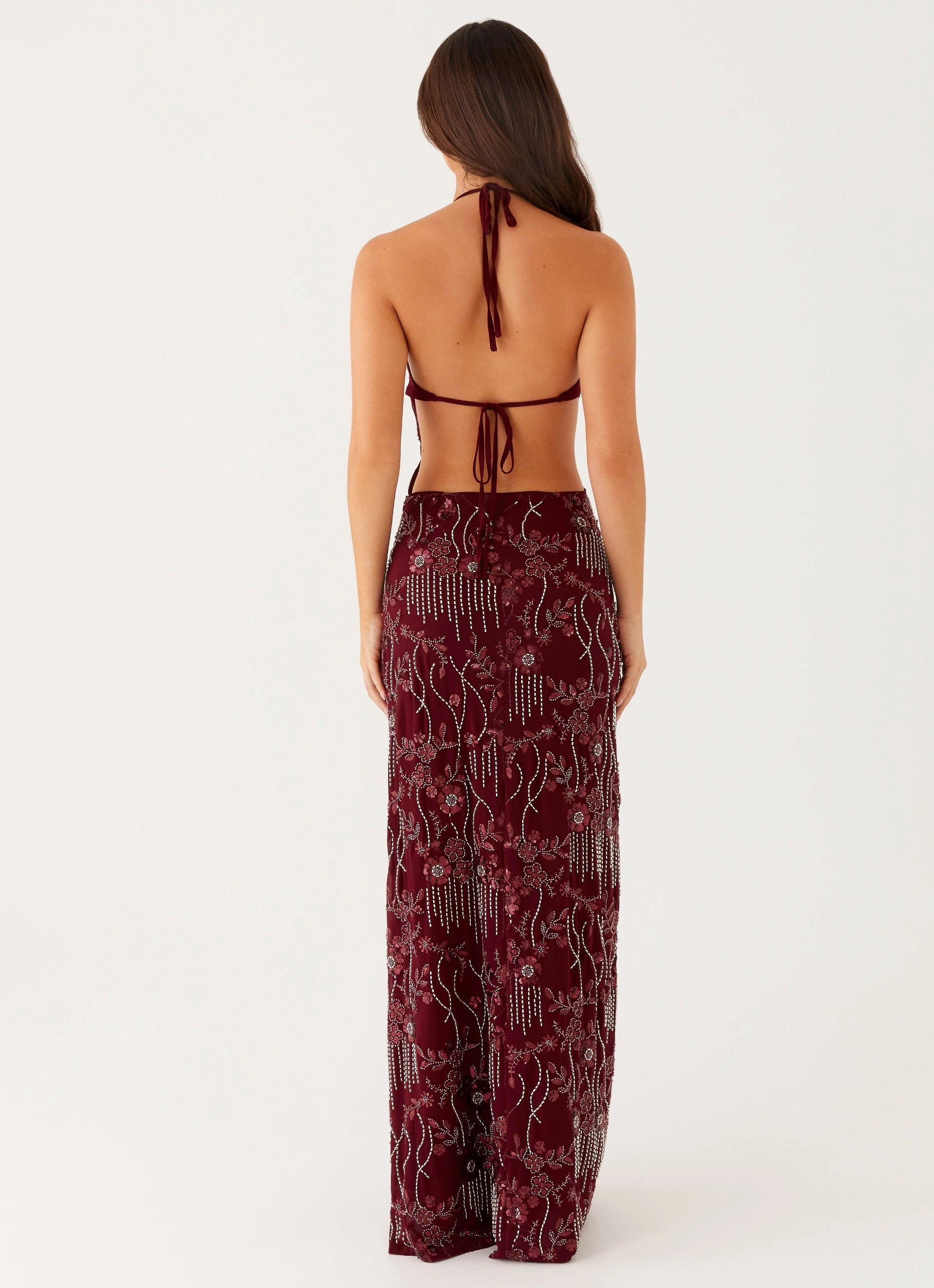 All For Love Maxi Dress - Burgundy