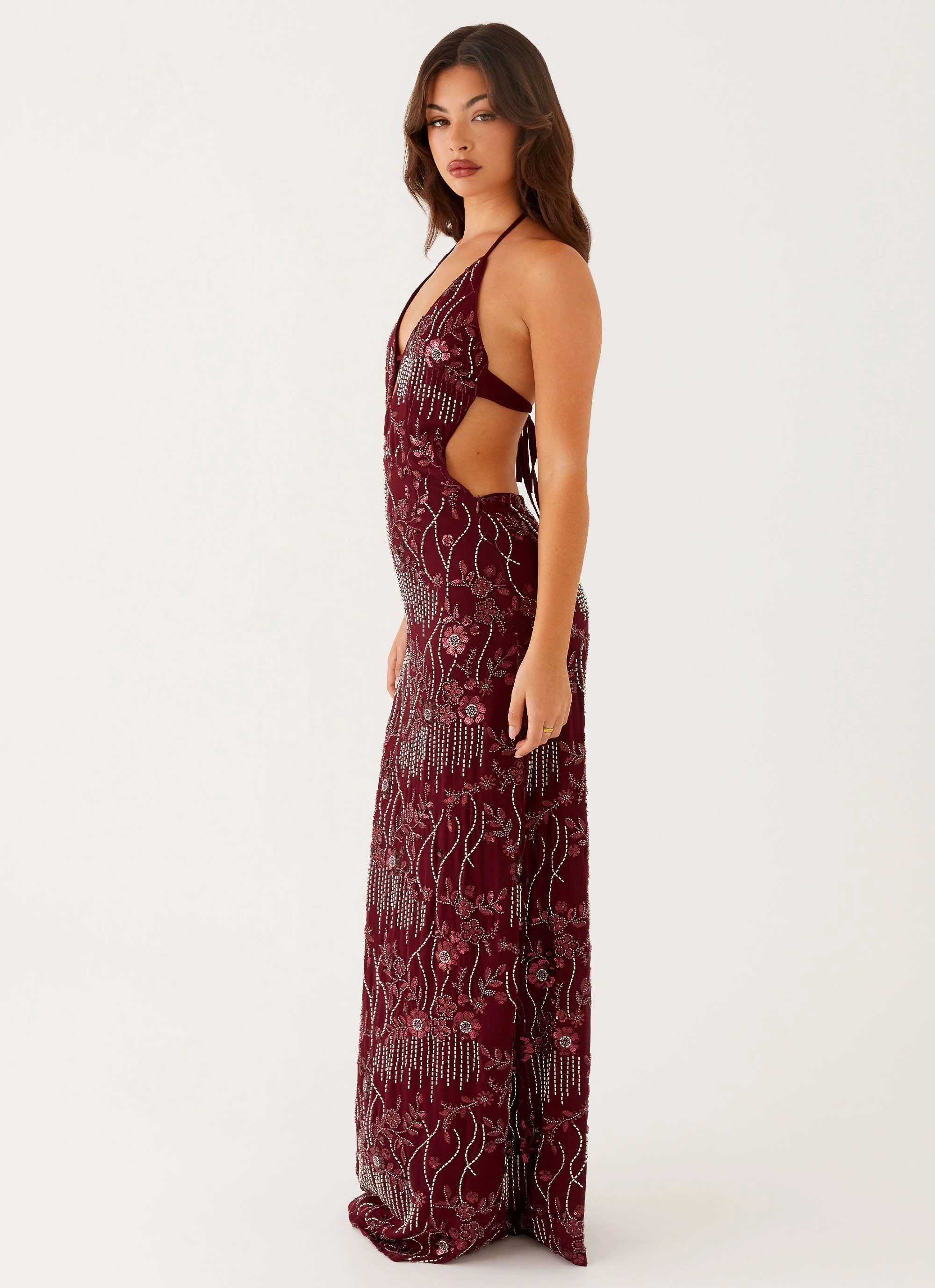 All For Love Maxi Dress - Burgundy