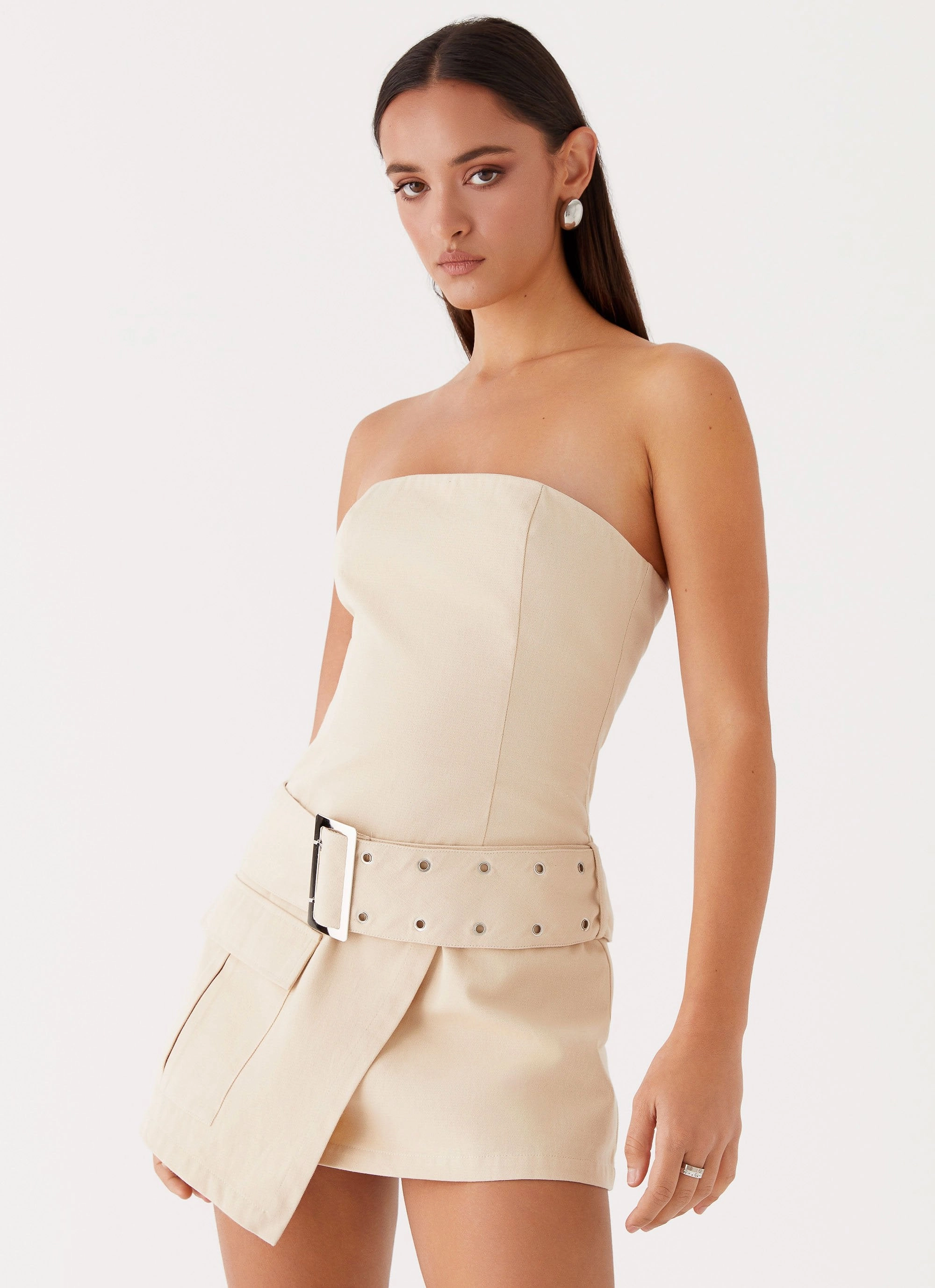 All For You Strapless Mini Dress - Ivory