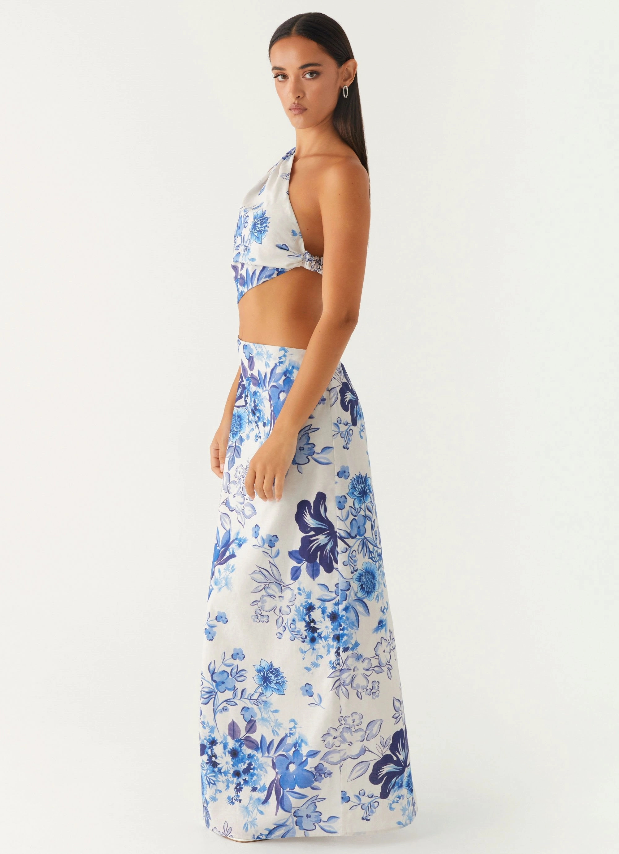 All Summer Long Maxi Dress - Serene Sky Floral