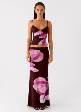 Alpha Maxi Skirt - Dark Chocolate Alpha Maxi Skirt - Dark Chocolate