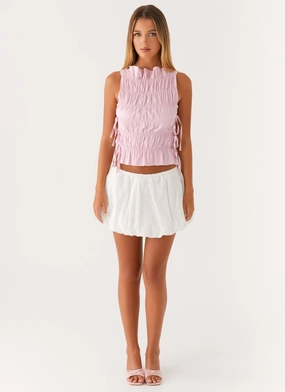 Alysa Shirred Top - Pink Alysa Shirred Top - Pink