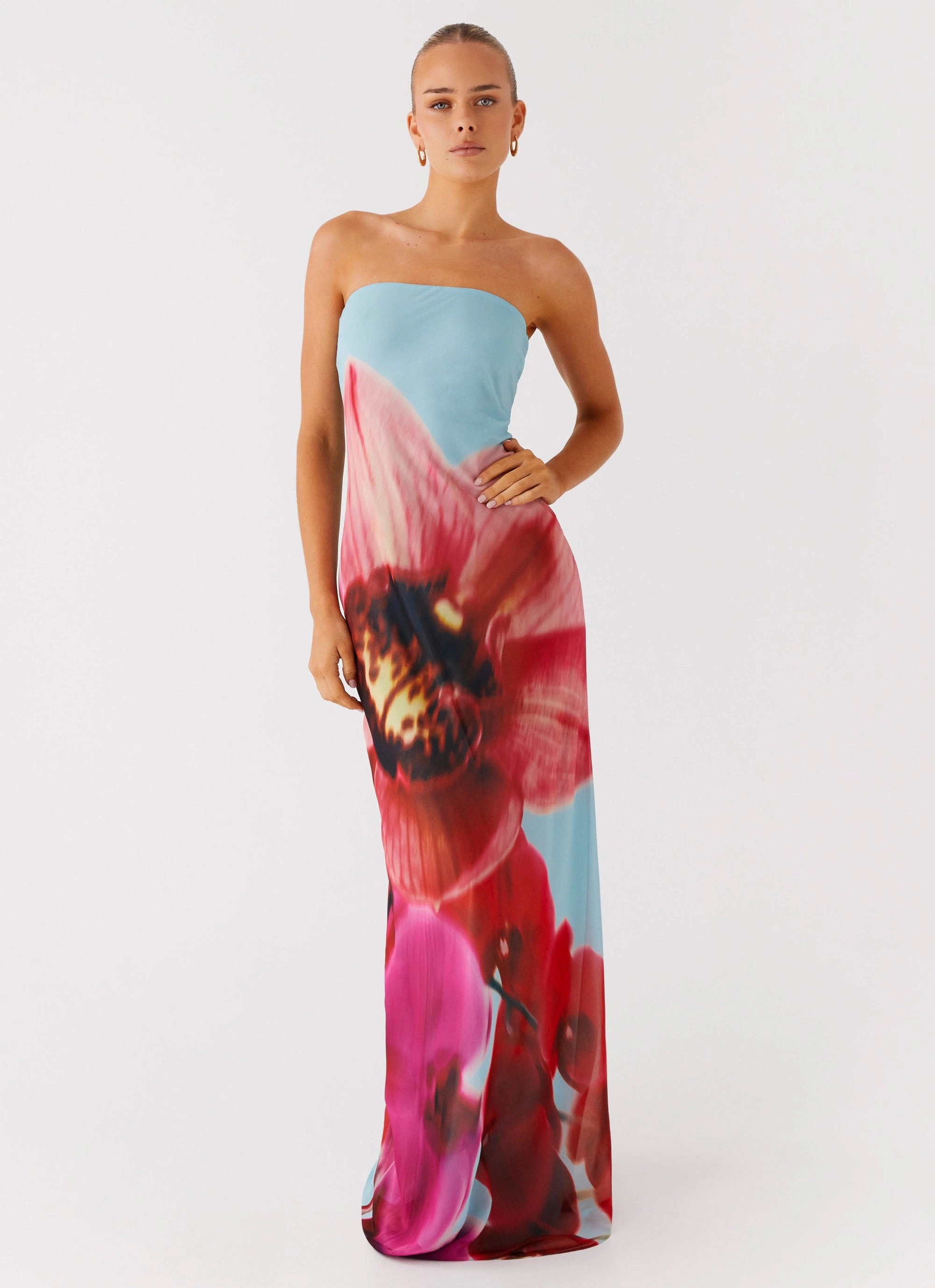 Amelle Maxi Dress - Turquoise Bloom
