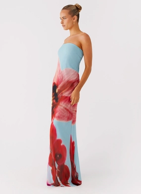 Amelle Maxi Dress - Turquoise Bloom
