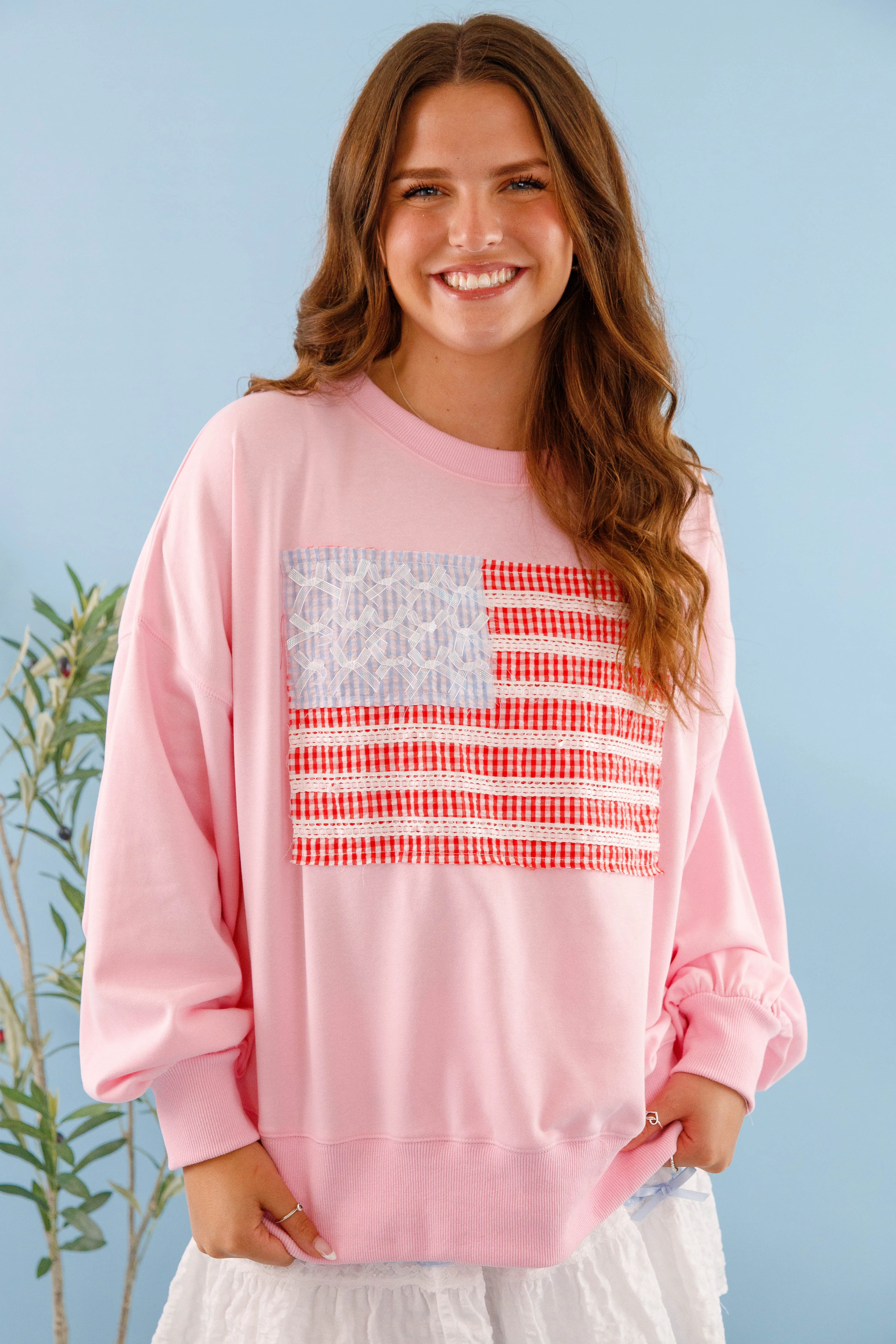 America's Sweetheart Pullover-Pink