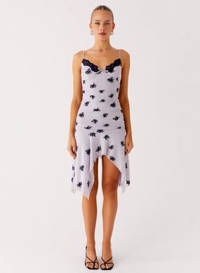 Amor Flock Hanky Mini Dress - Lilac Amor Flock Hanky Mini Dress - Lilac