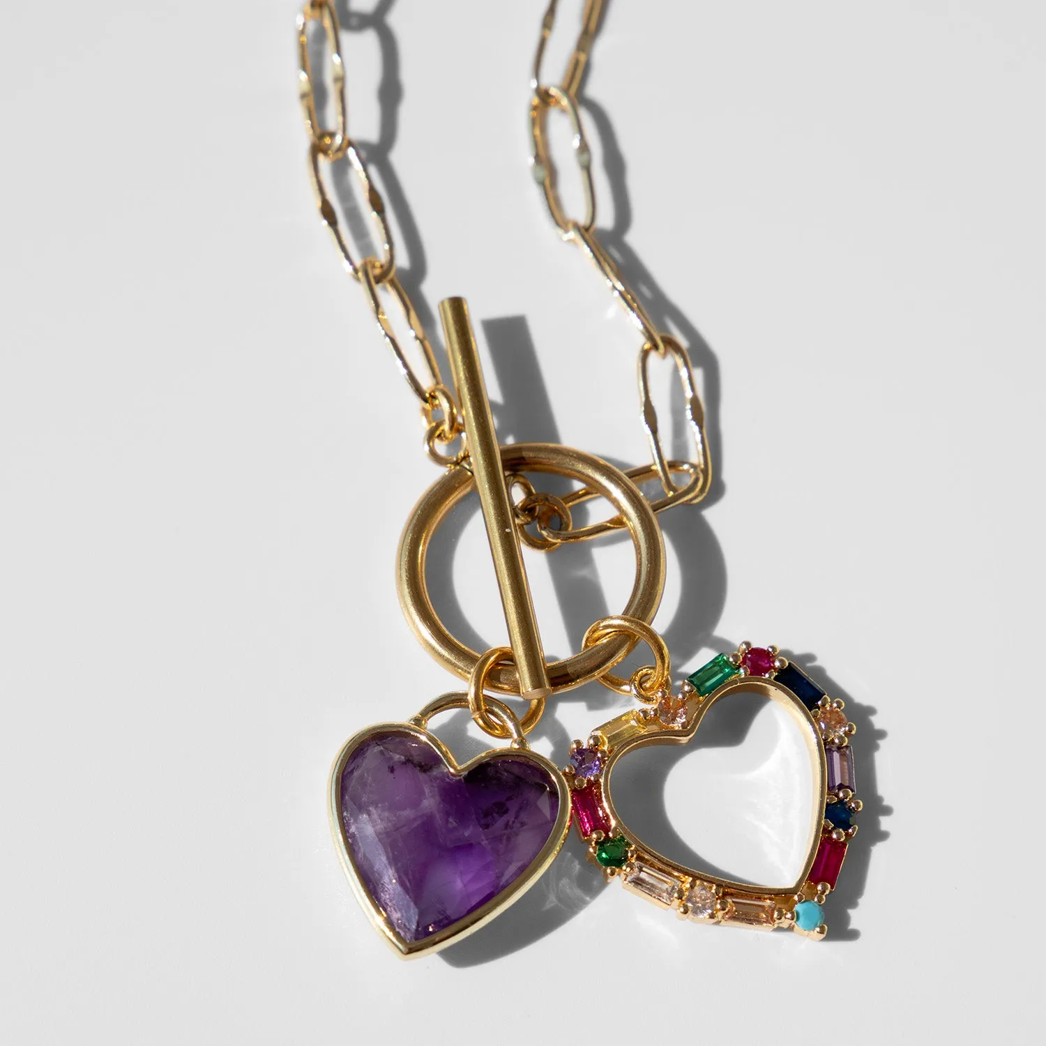Amore Necklace with Amethyst Heart