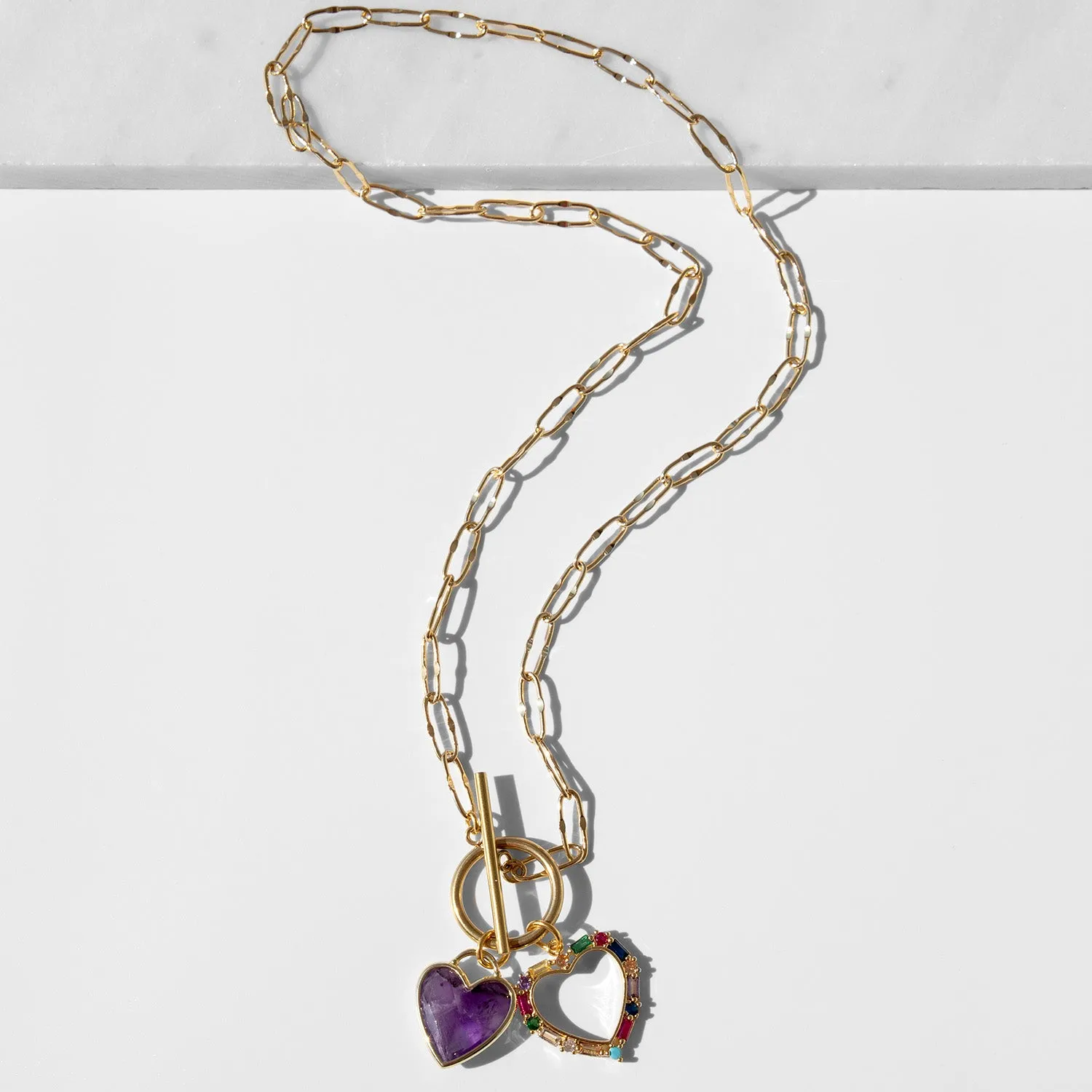 Amore Necklace with Amethyst Heart