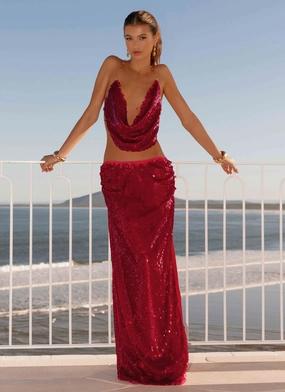 Amosa Cowl Top - Fuchsia Amosa Cowl Top - Fuchsia