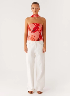 Anais Scarf Top - Sicily Sunset Print Anais Scarf Top - Sicily Sunset Print