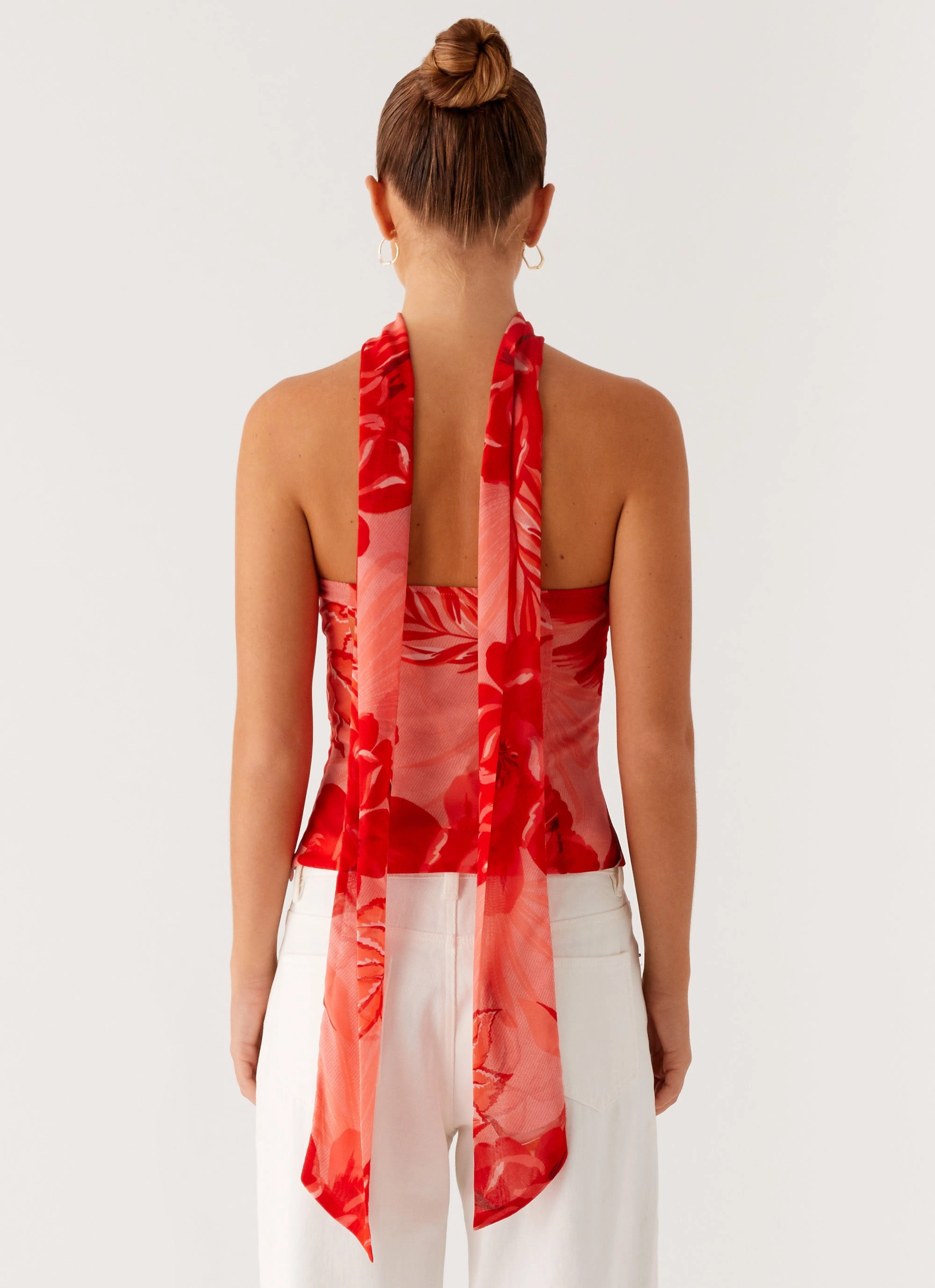 Anais Scarf Top - Sicily Sunset Print
