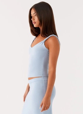 Anastasia Knit Top - Blue Anastasia Knit Top - Blue