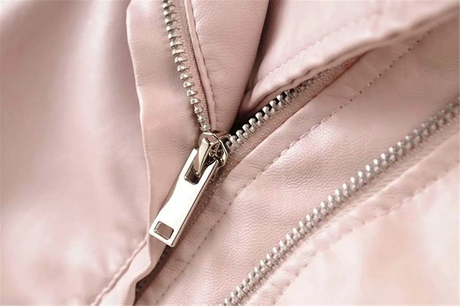 Andongnywell Ladies Motorcycle Leather Jackets Asymmetrical Slim PU Leather Outerwear Coat Moto Biker Jacket