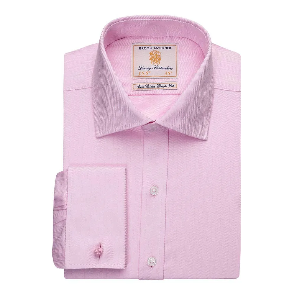 Andora Classic Fit Shirt Cotton Herringbone