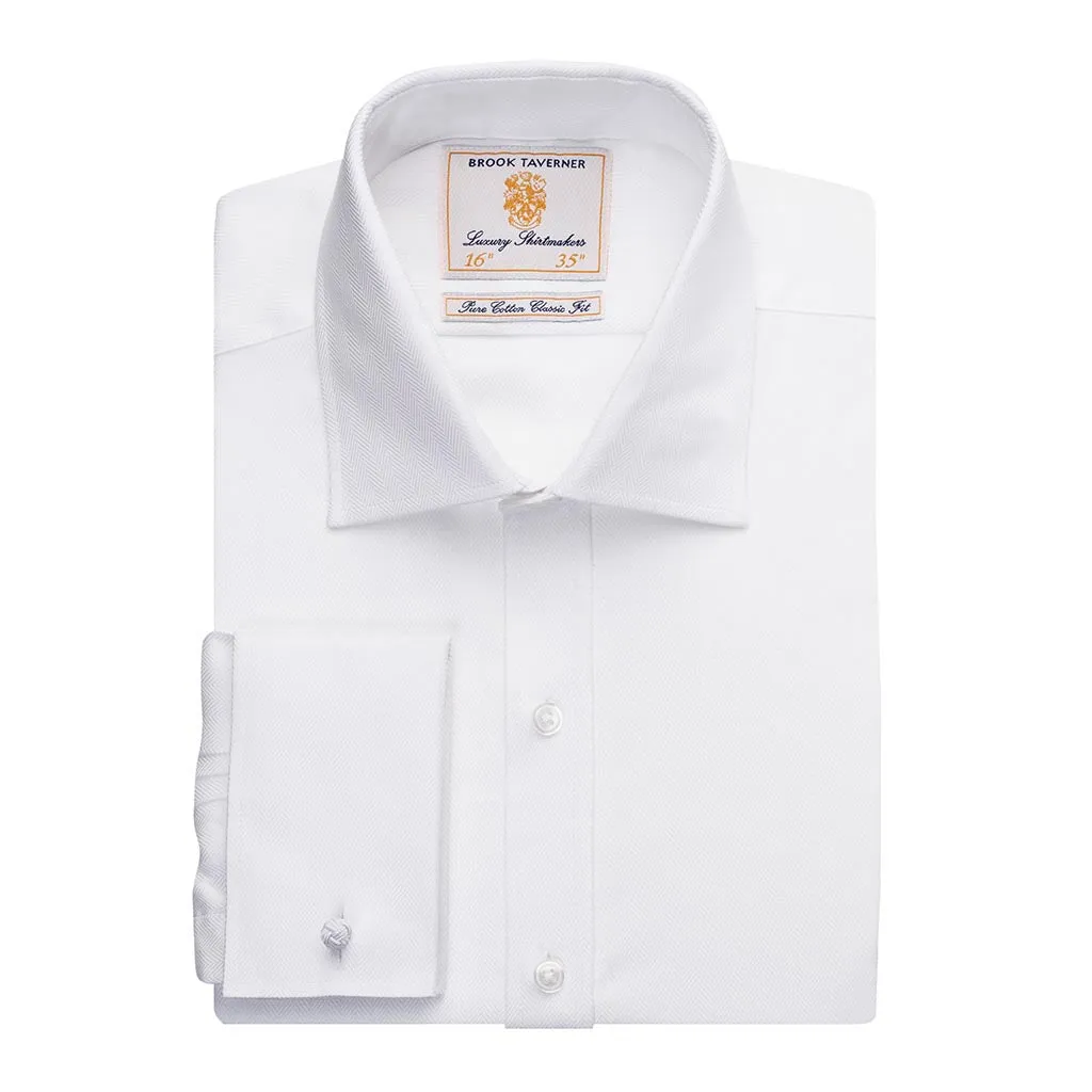 Andora Classic Fit Shirt Cotton Herringbone