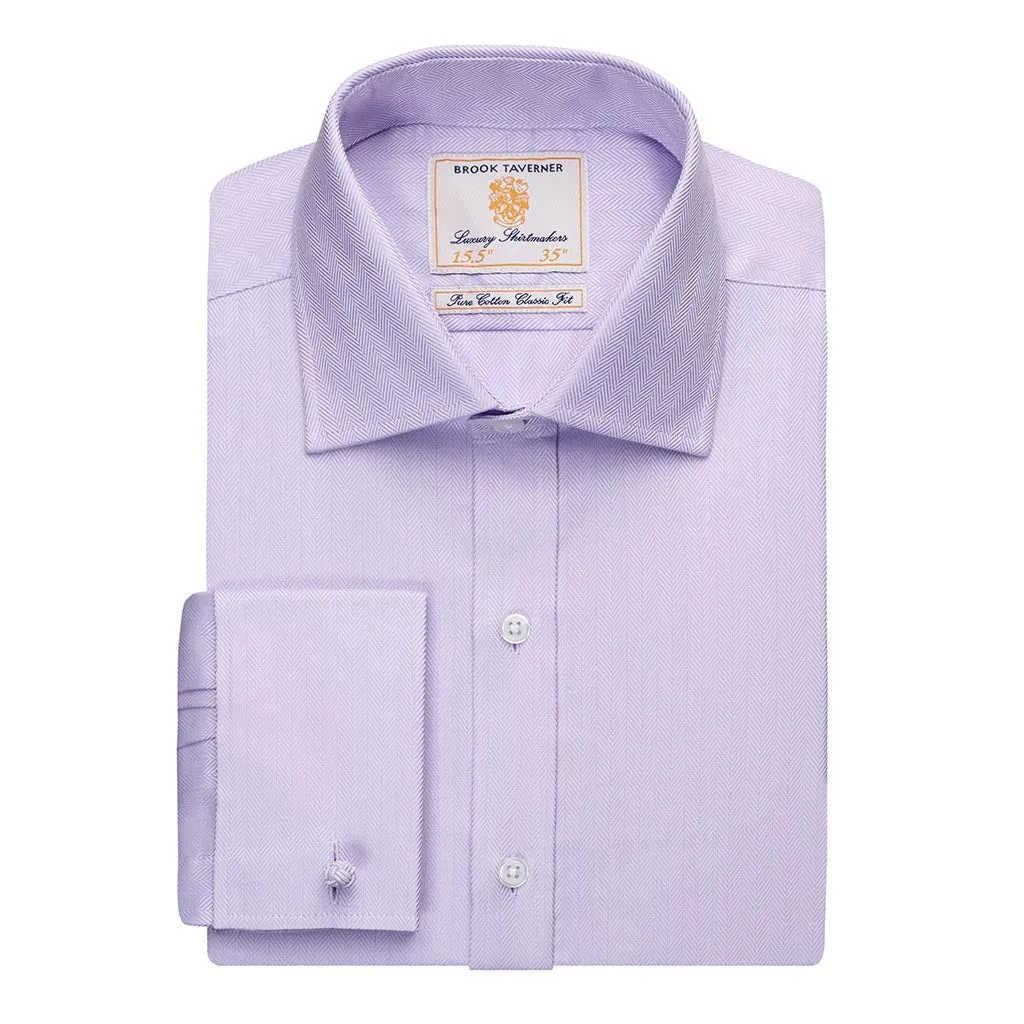 Andora Classic Fit Shirt Cotton Herringbone