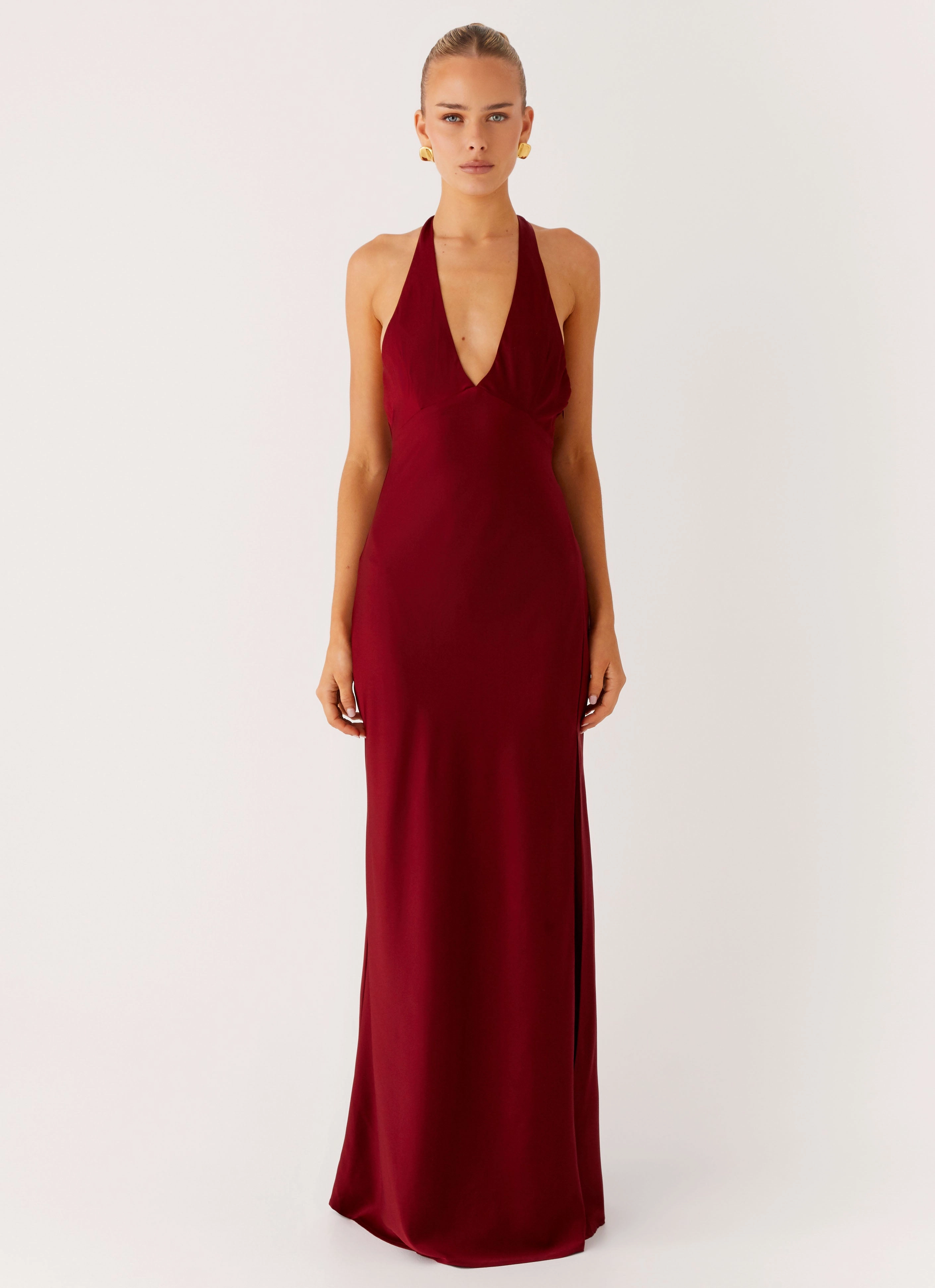 Angie Maxi Dress - Burgundy