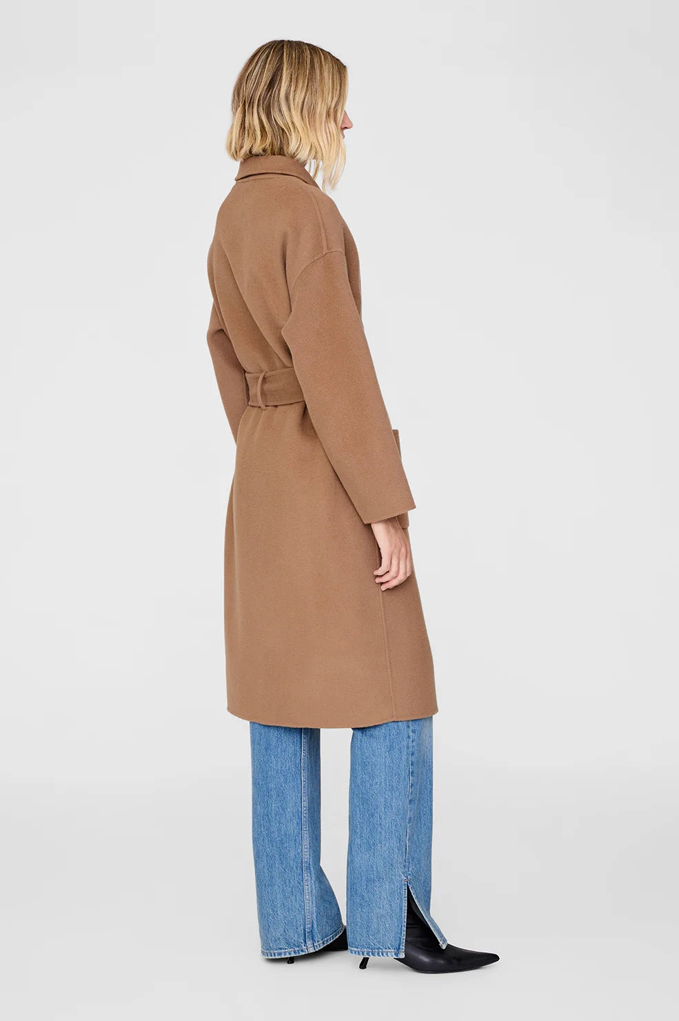 Anine Bing Dylan Coat Camel Cashmere