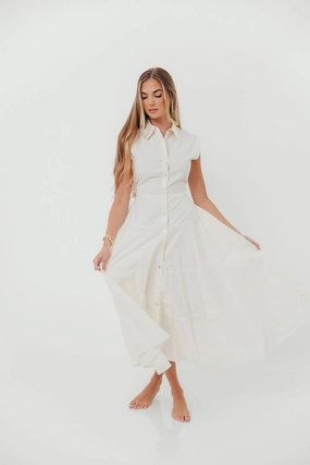 AnnaLynne Midi Dress in Milk White AnnaLynne Midi Dress in Milk White