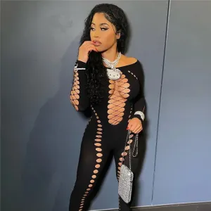 Annie Mesh Bodycon Jumpsuit