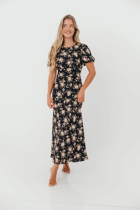 Annie Maxi Dress in Black Floral Annie Maxi Dress in Black Floral