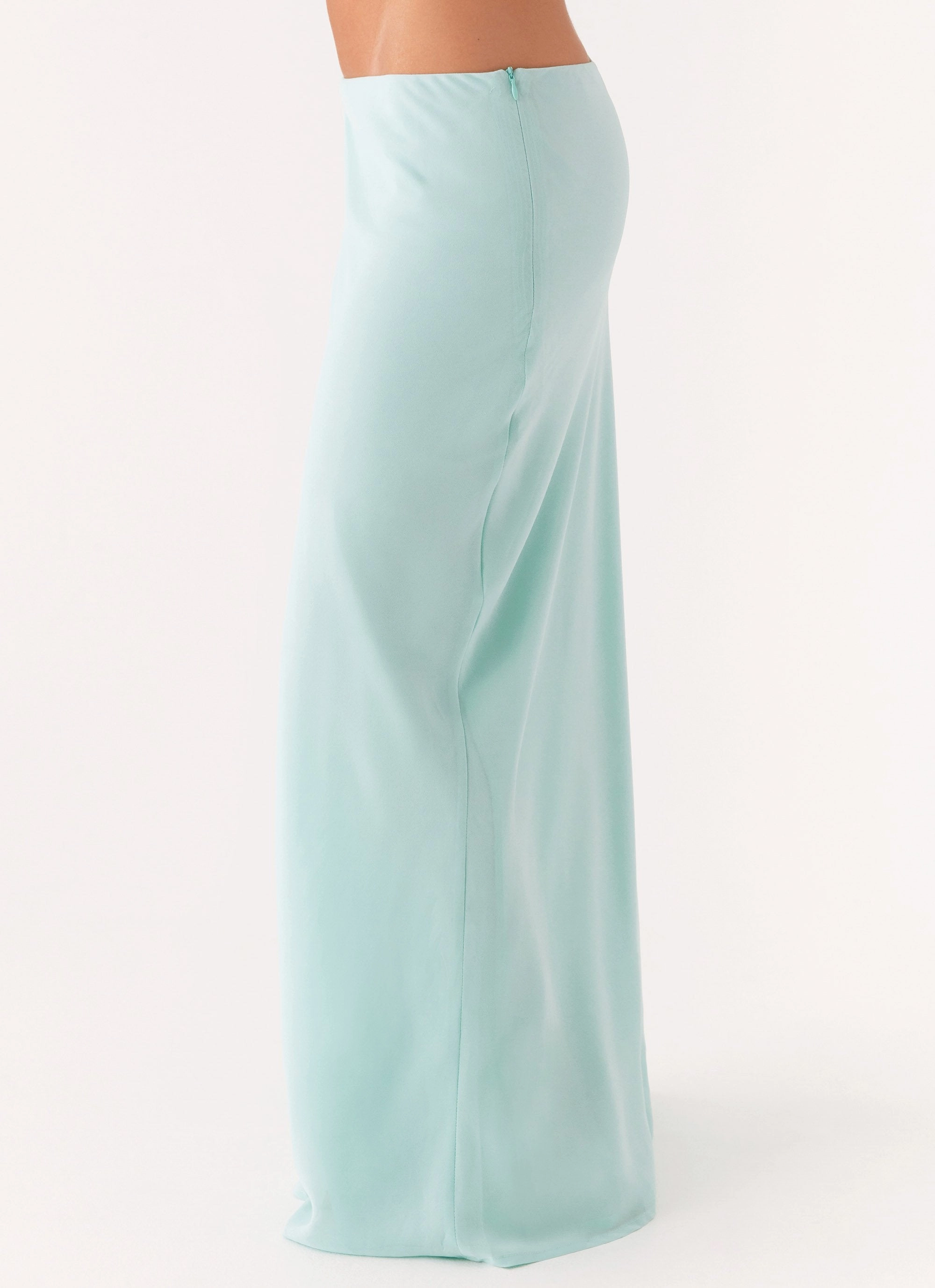 Another Life Chiffon Maxi Skirt - Pale Blue