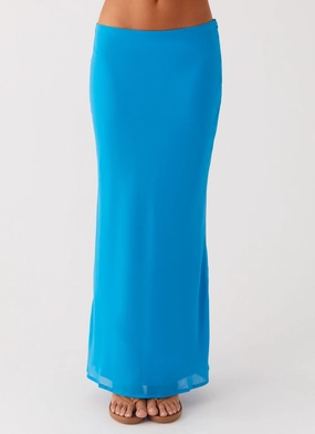 Another Life Chiffon Maxi Skirt - Turquoise Another Life Chiffon Maxi Skirt - Turquoise