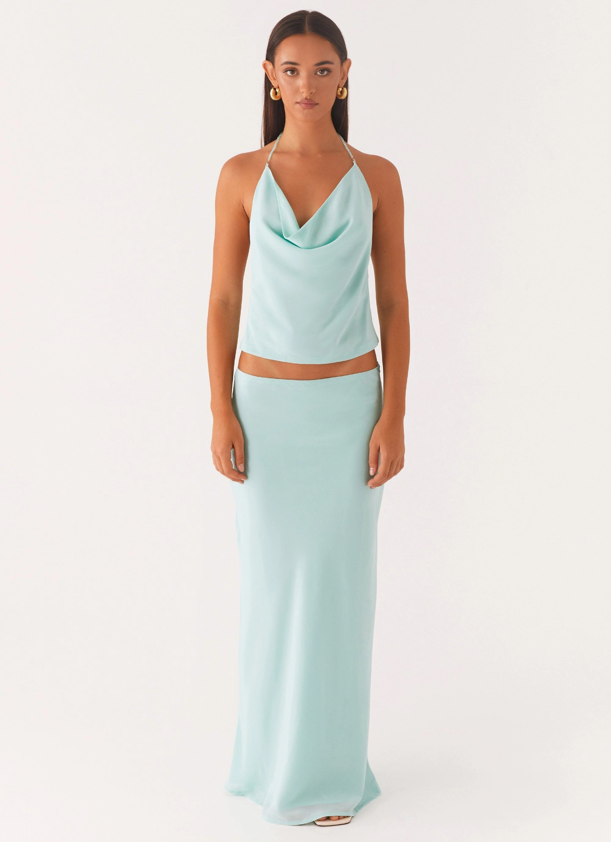 Another Life Halter Top - Pale Blue