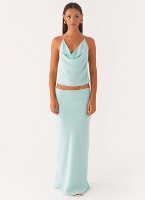Another Life Halter Top - Pale Blue Another Life Halter Top - Pale Blue