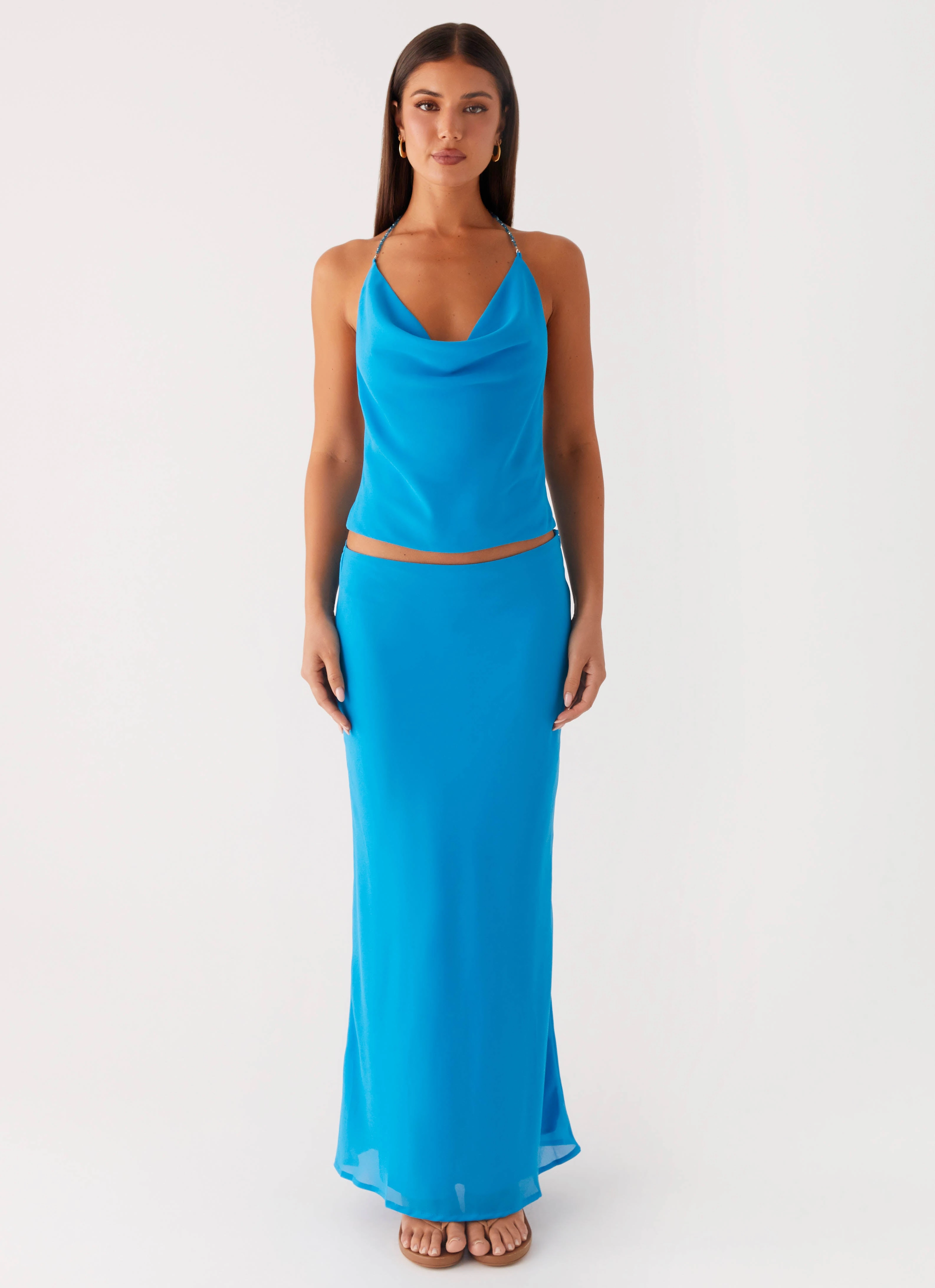 Another Life Halter Top - Turquoise