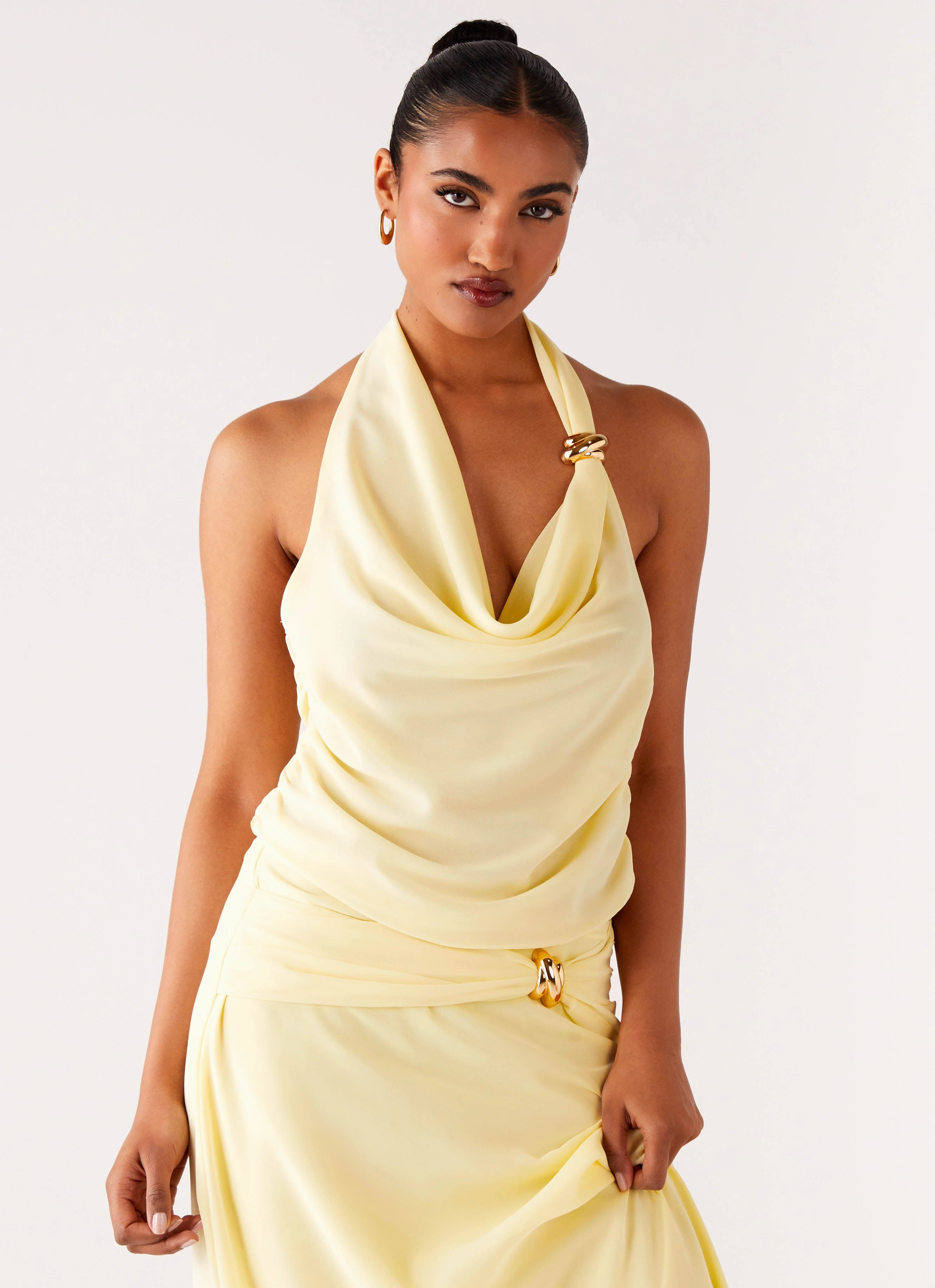 Anuhea Cowl Top - Yellow