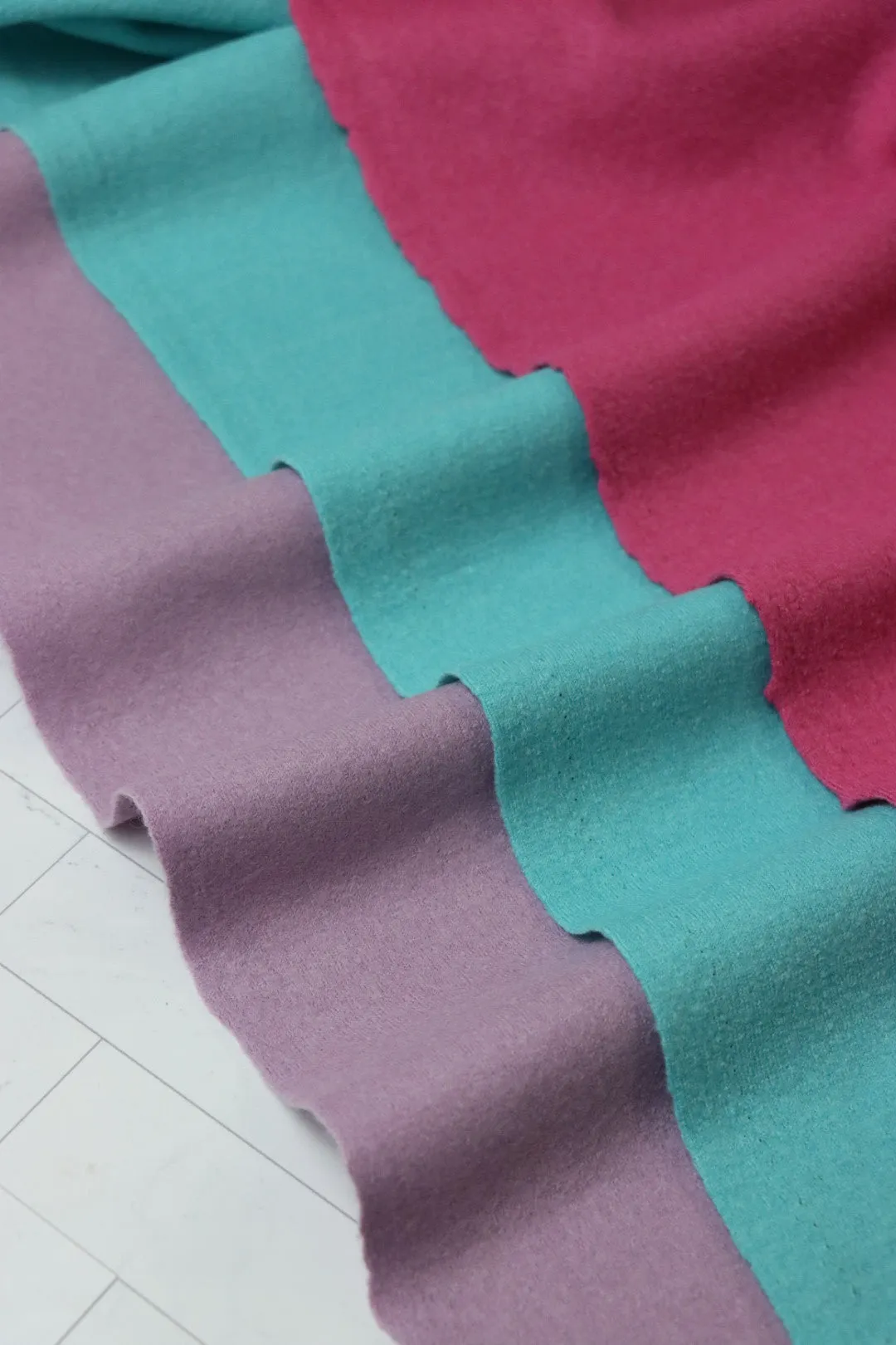 Aqua Blue Moscow Brushed Wool Knit | By The Half Yard