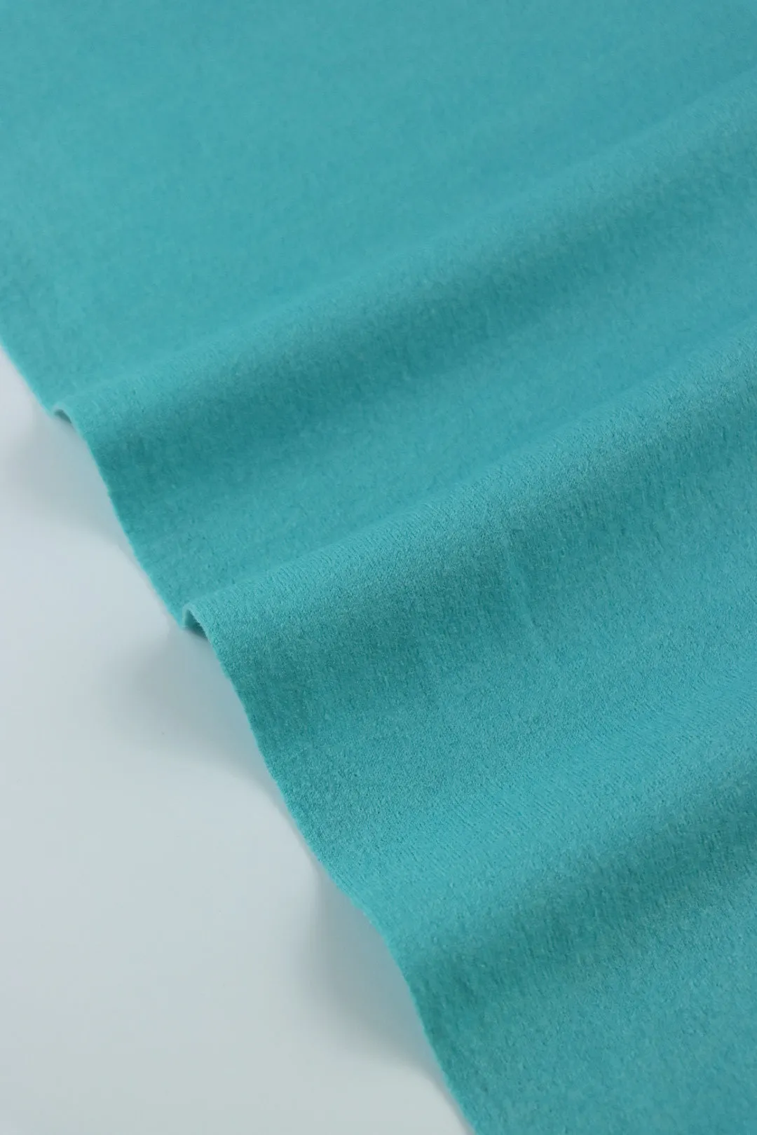 Aqua Blue Moscow Brushed Wool Knit | By The Half Yard
