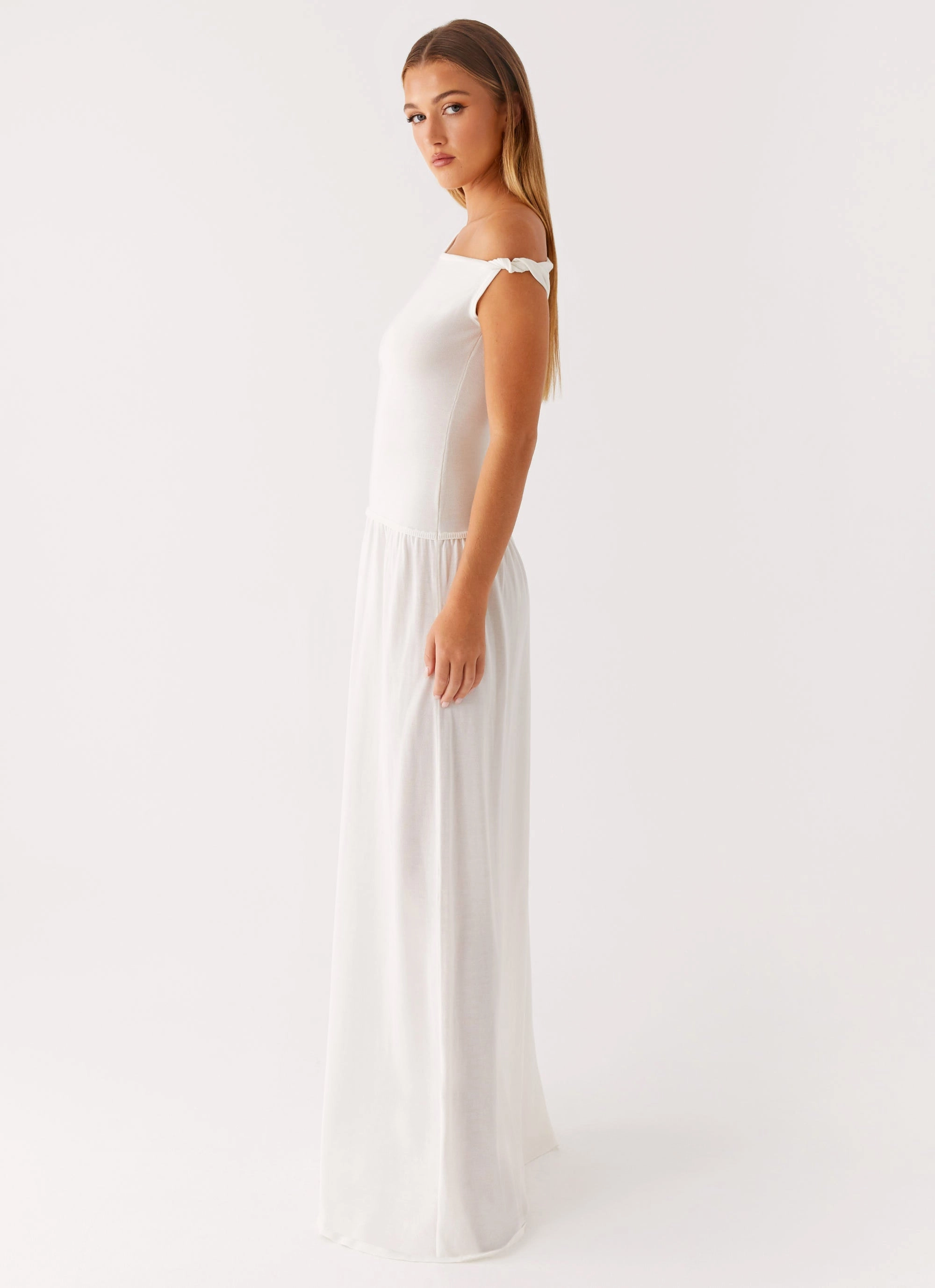 Ardella One Shoulder Maxi Dress - Ivory