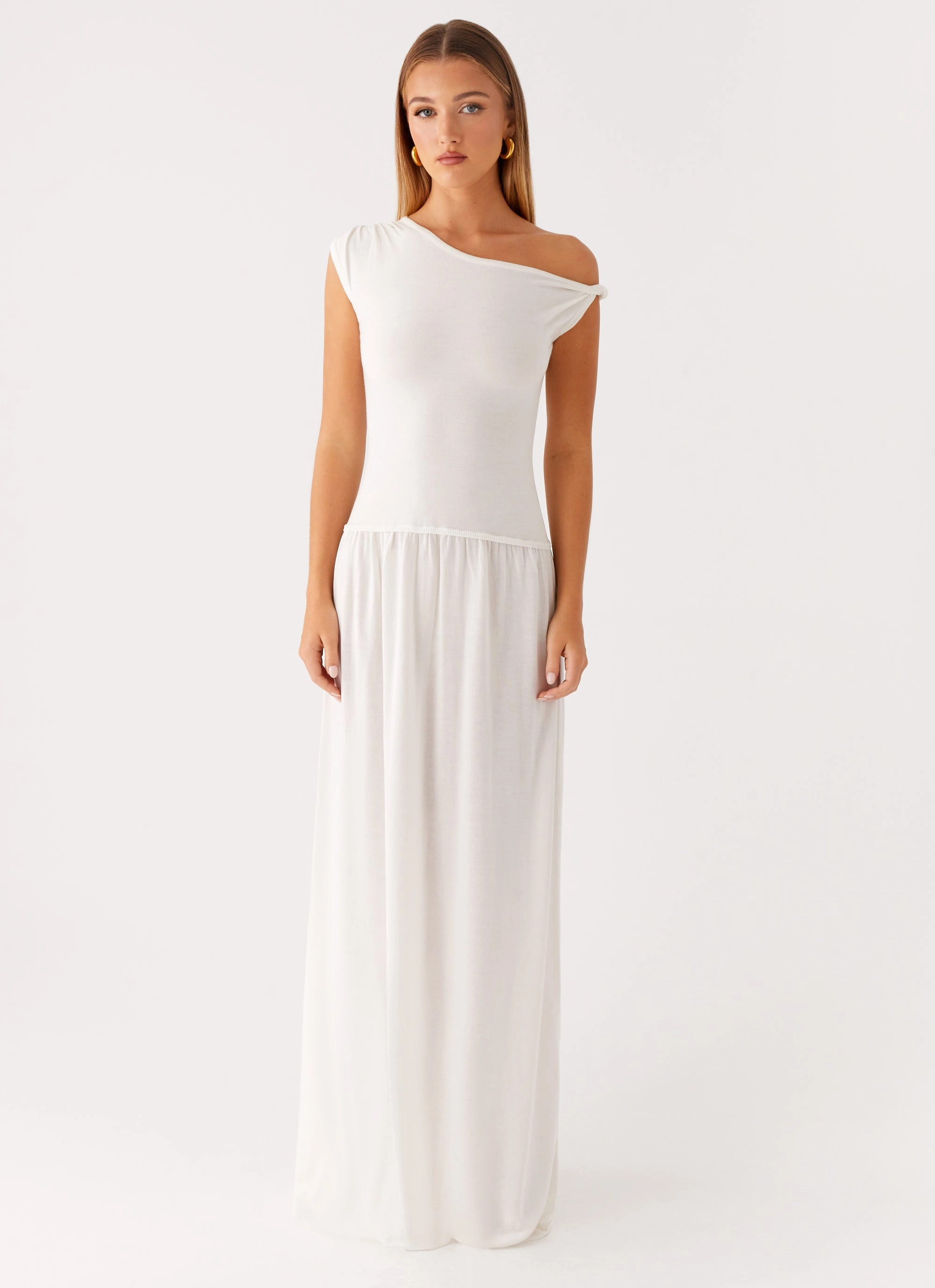 Ardella One Shoulder Maxi Dress - Ivory