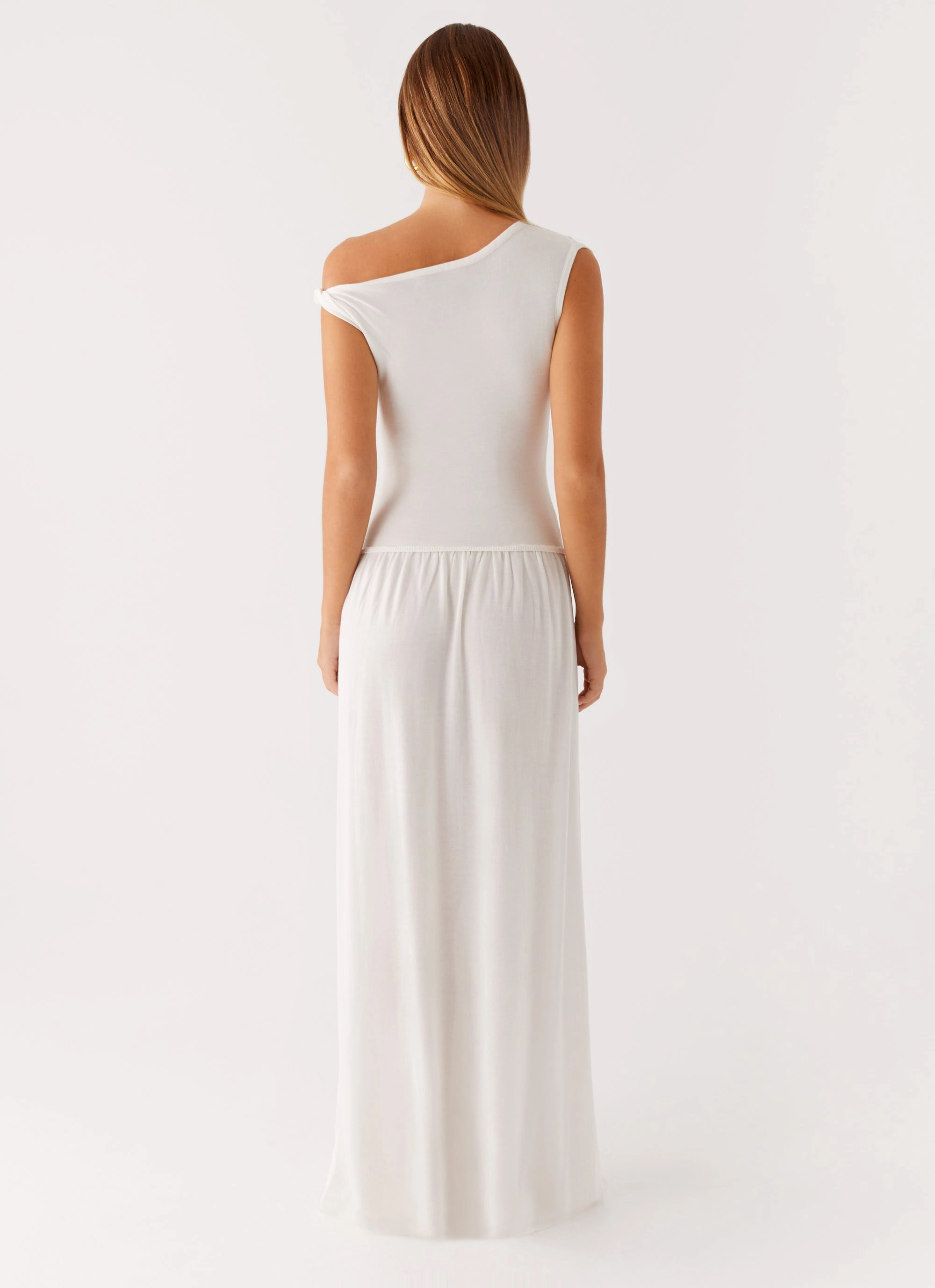 Ardella One Shoulder Maxi Dress - Ivory