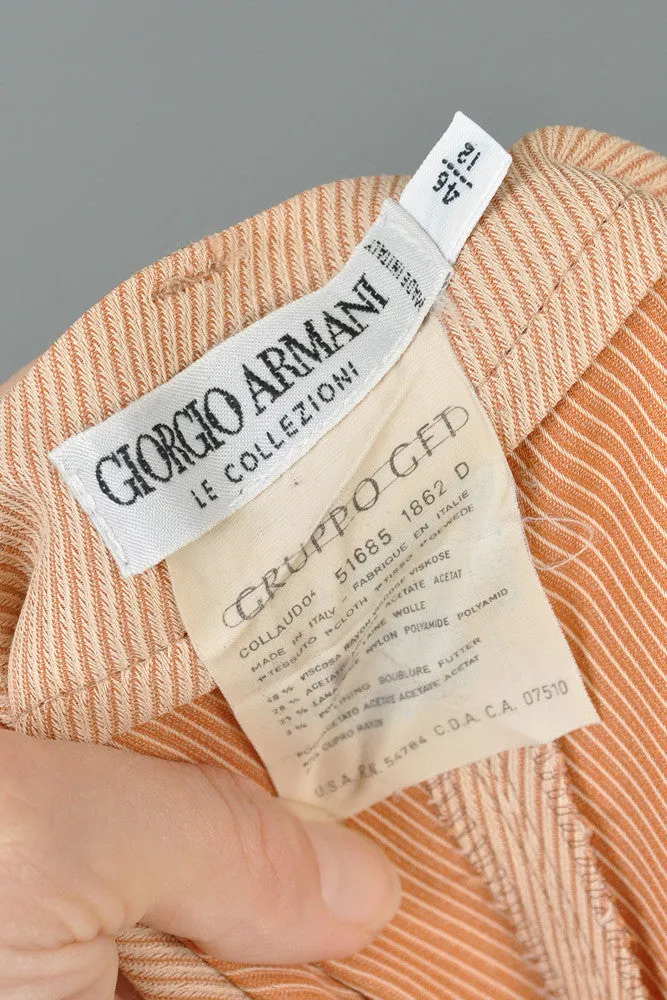 Armani High-Waisted Twill Trousers