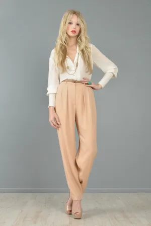Armani High-Waisted Twill Trousers