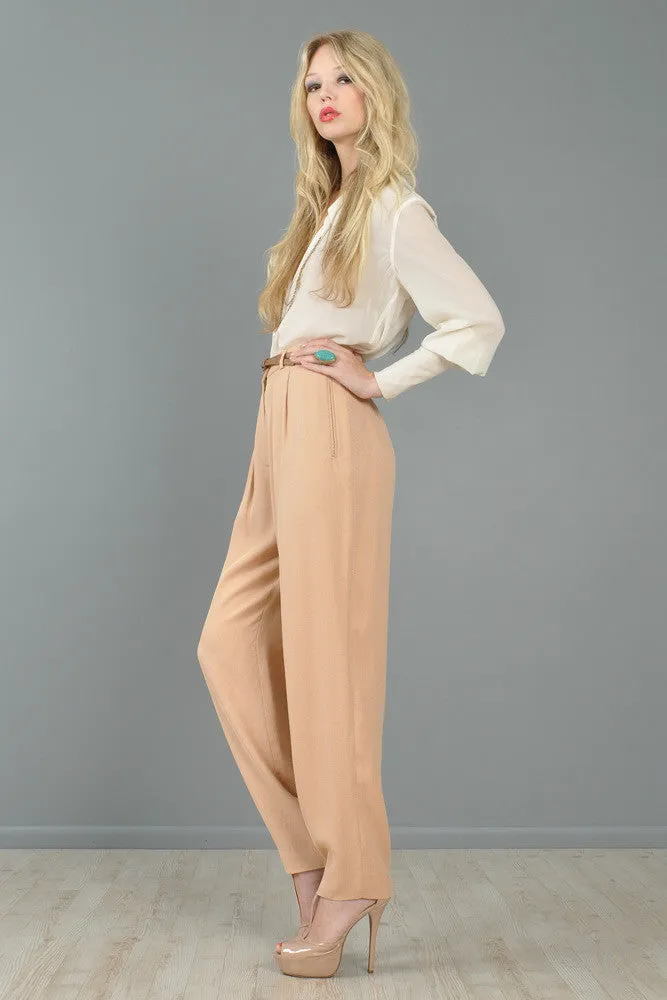 Armani High-Waisted Twill Trousers
