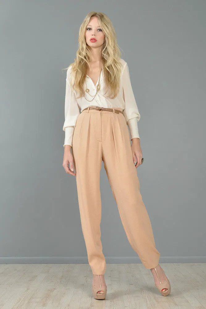 Armani High-Waisted Twill Trousers