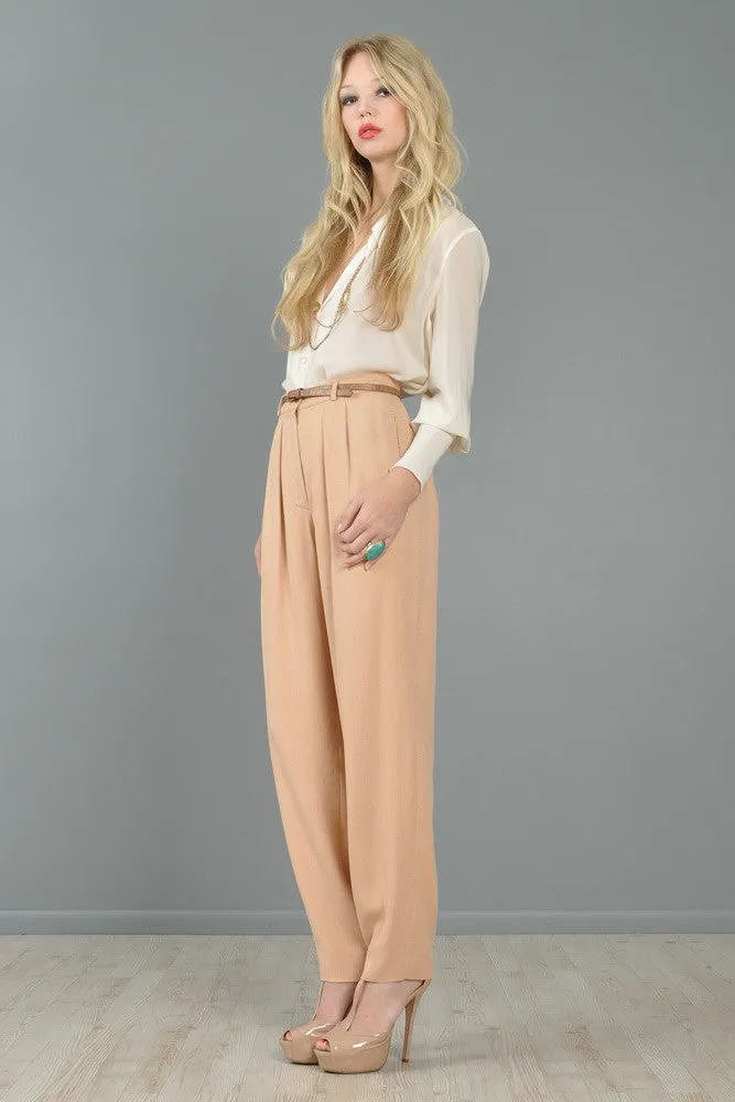Armani High-Waisted Twill Trousers