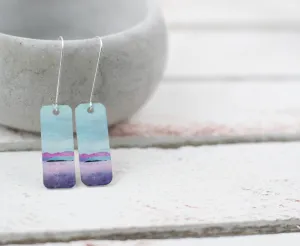 Arran over the Sound of Bute Aluminum & Silver Earrings