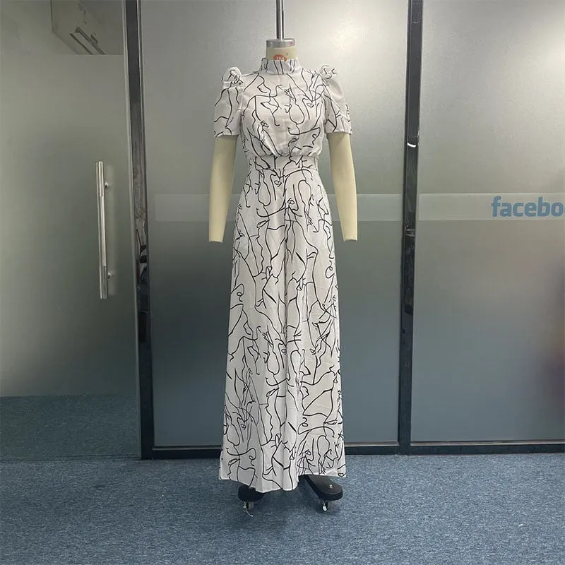 Art Print Loose Jumpsuit