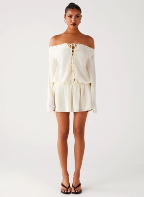 Astaria Mini Dress - Ivory Astaria Mini Dress - Ivory