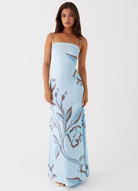 Aster Bloom Maxi Dress - Blue Floral Aster Bloom Maxi Dress - Blue Floral