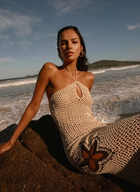 Aster Crochet Maxi Dress - Pastel Yellow Aster Crochet Maxi Dress - Pastel Yellow