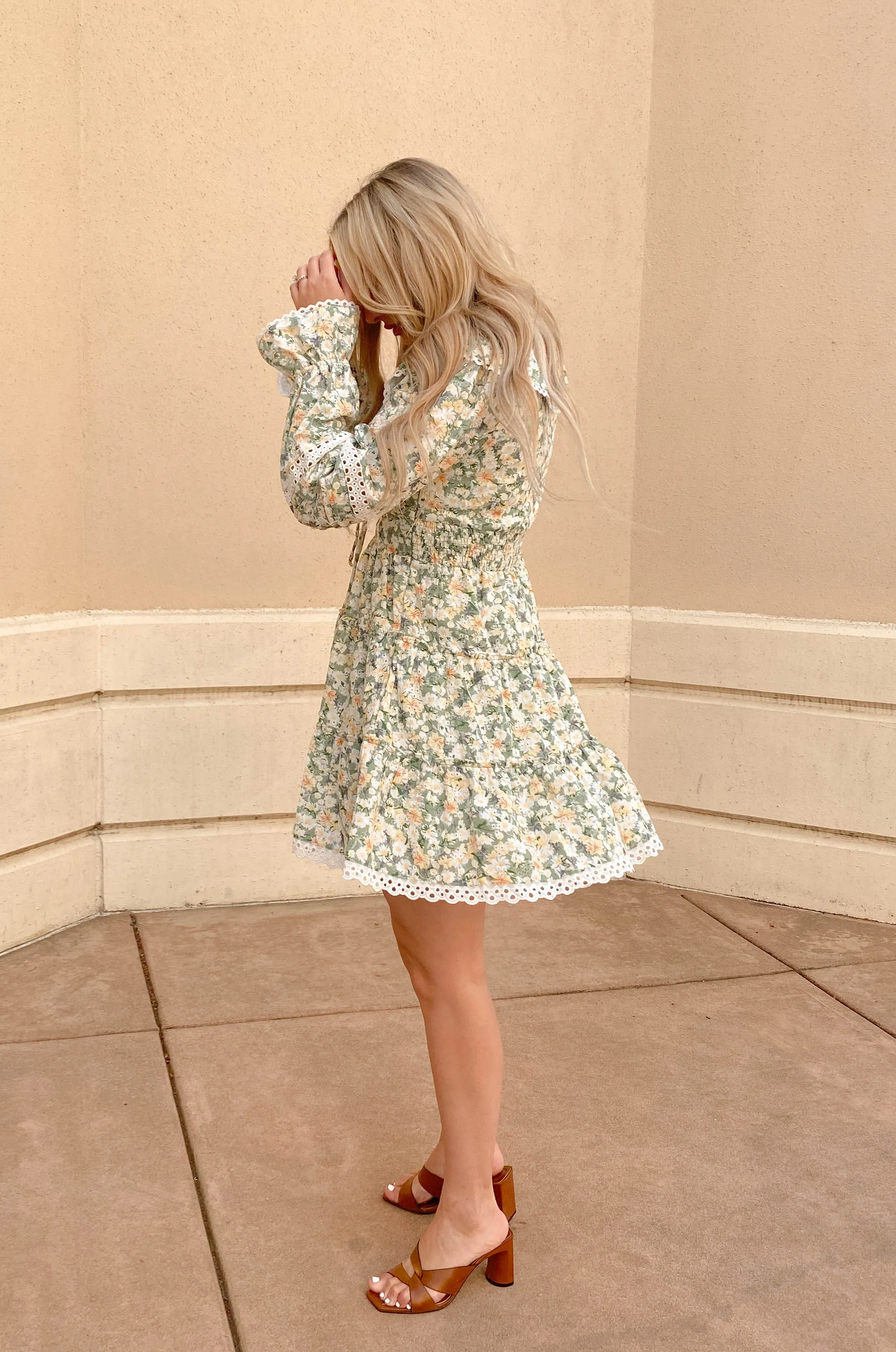 Audrey Floral Eyelet Dress