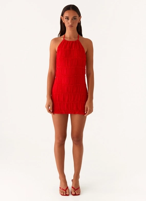 Aullie Mini Dress - Red Aullie Mini Dress - Red