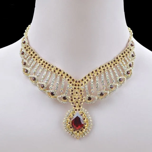 Austrian Crystal Bridal Statement Jewelry Set